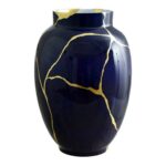 Ваза Bernardaud Kintsugi синяя