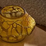 Ваза-подсвечник Lalique Caldera янтарная