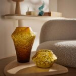 Ваза-подсвечник Lalique Caldera янтарная