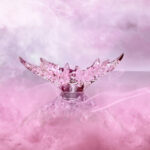 Чаша Lalique Champs-Elysees для фруктов розовая средняя