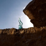 Скульптура Lalique Ibex Козерог синяя