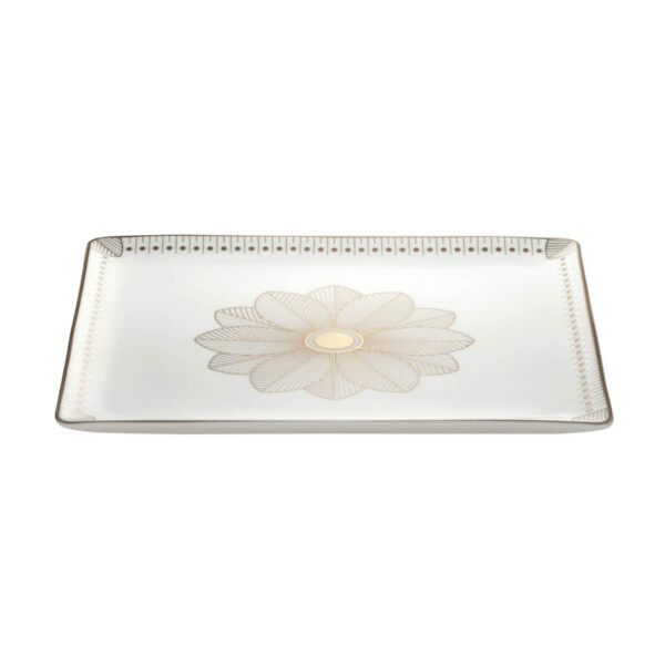 Поднос Christofle Malmaison Impériale Platinum 22x20 см