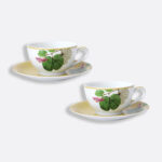 Чашки для завтрака Bernardaud Jardin Indien 300 мл с блюдцами набор из 2-х