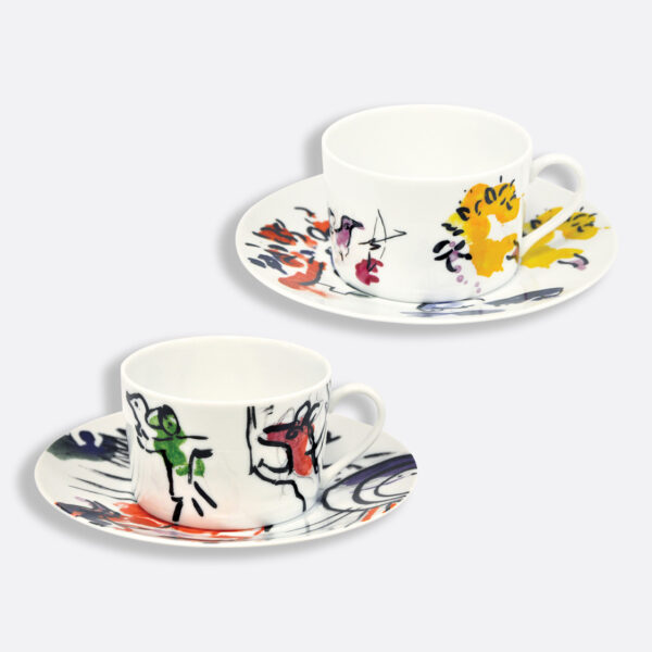 Чашки для завтрака Bernardaud Les Vitraux D'Hadassah Marc Chagall 250 мл с блюдцами набор из 2-х