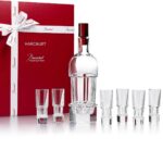 Набор Baccarat Harcourt Abysse штоф с красной крышкой и 6 рюмок для водки