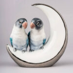 Скульптура Lladro Fly Me to The Moon Унеси меня на Луну с серебристым блеском