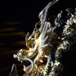 Скульптура Lladro Great Dragon Большой Дракон с золотым блеском