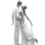 Скульптура Lladro Happy Anniversary Счастливой годовщины с серебристым блеском
