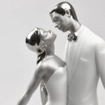 Скульптура Lladro Happy Anniversary Счастливой годовщины с серебристым блеском