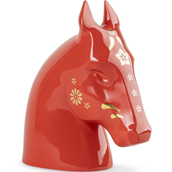 Скульптура Lladro The Horse Лошадь красно-золотая