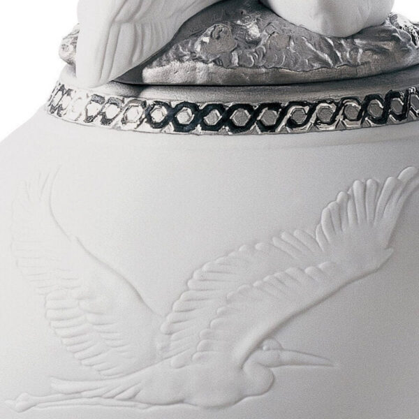 Ваза Lladro Herons' Realm Царство цапель с крышкой