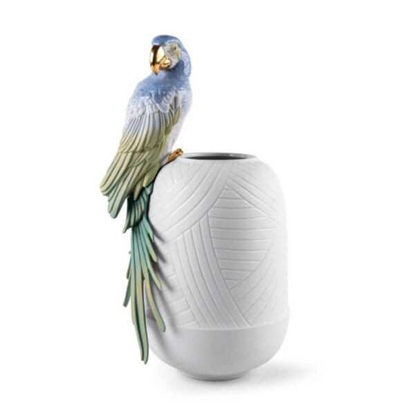 Ваза Lladro Macaw Bird Попугай Ара сине-зелёный