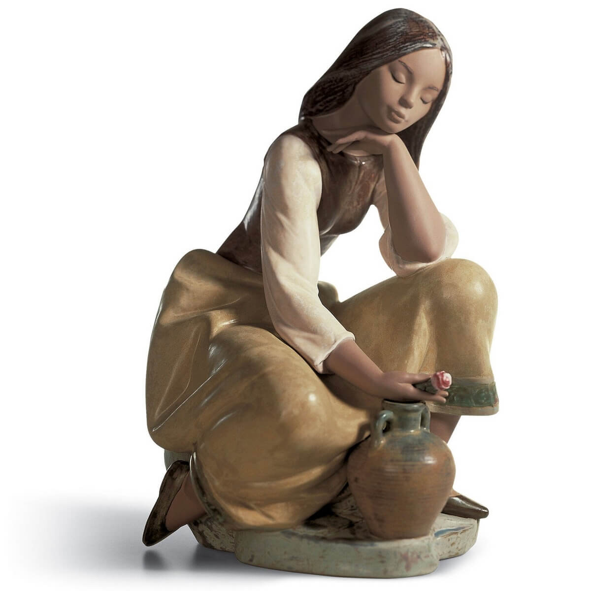 Скульптура Lladro Classic Water Carrier Девушка с кувшином Скульптура Lladro Classic Water Carrier Девушка с кувшином