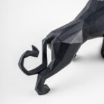 Скульптура Lladro Lion Лев оригами чёрная