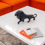 Скульптура Lladro Lion Лев оригами чёрная
