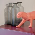 Скульптура Lladro Panther Пантера оригами красная матовая