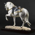 Скульптура Lladro Spanish pure breed Испанский чистокровный конь белая