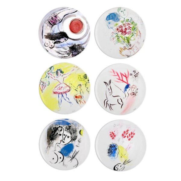 Обеденные тарелки Bernardaud Marc Chagall Collection набор из 6-ти