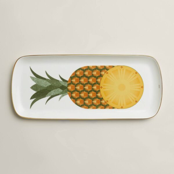 Блюдо для торта Hermès Kaorumi Pineapple Ананас прямоугольное