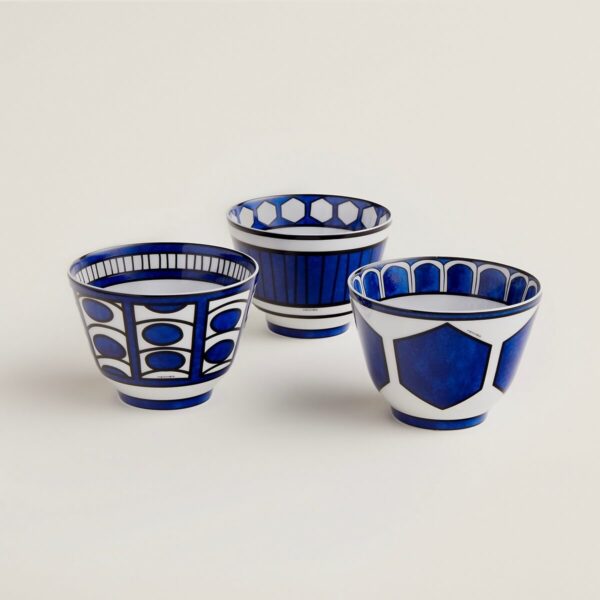 Чаши Hermès Bleus d'Ailleurs набор из 3-х