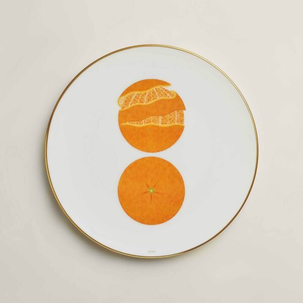 Тарелка для салата и десерта Hermès Kaorumi Orange Апельсин
