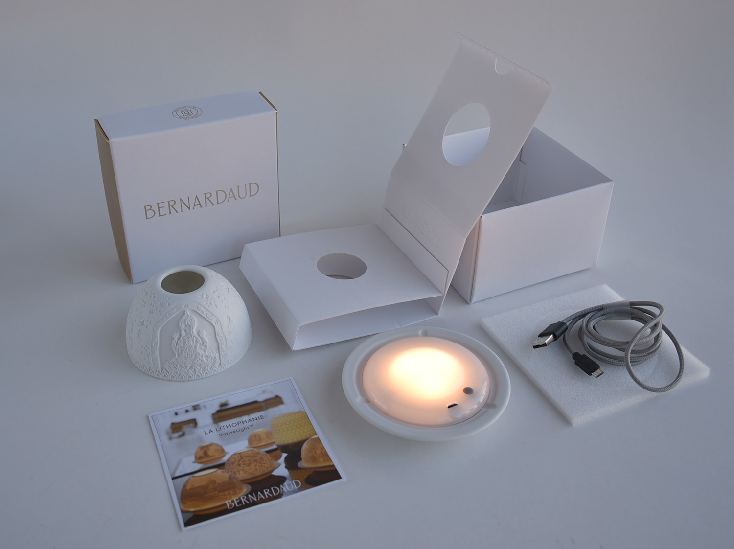 CoffretLithophanieLed2 Led-Подсвечник Литофания Bernardaud Papillons Бабочки — изображение 10