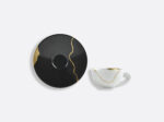 Кофейная чашка Bernardaud Kintsugi с блюдцем 100 мл Charbon