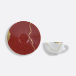 Кофейная чашка Bernardaud Kintsugi с блюдцем 100 мл Rouge Empereur