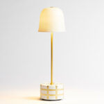 Лампа настольная Bernardaud Campanule Maillage Or