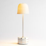 Лампа настольная Bernardaud Campanule Maillage Platine