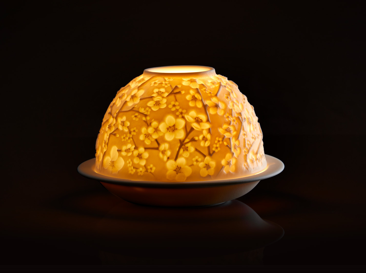 New_CerisierenFleurs_Nuit1 Led-Подсвечник Литофания Bernardaud Cerisier en fleur Вишня в цвету — изображение 9