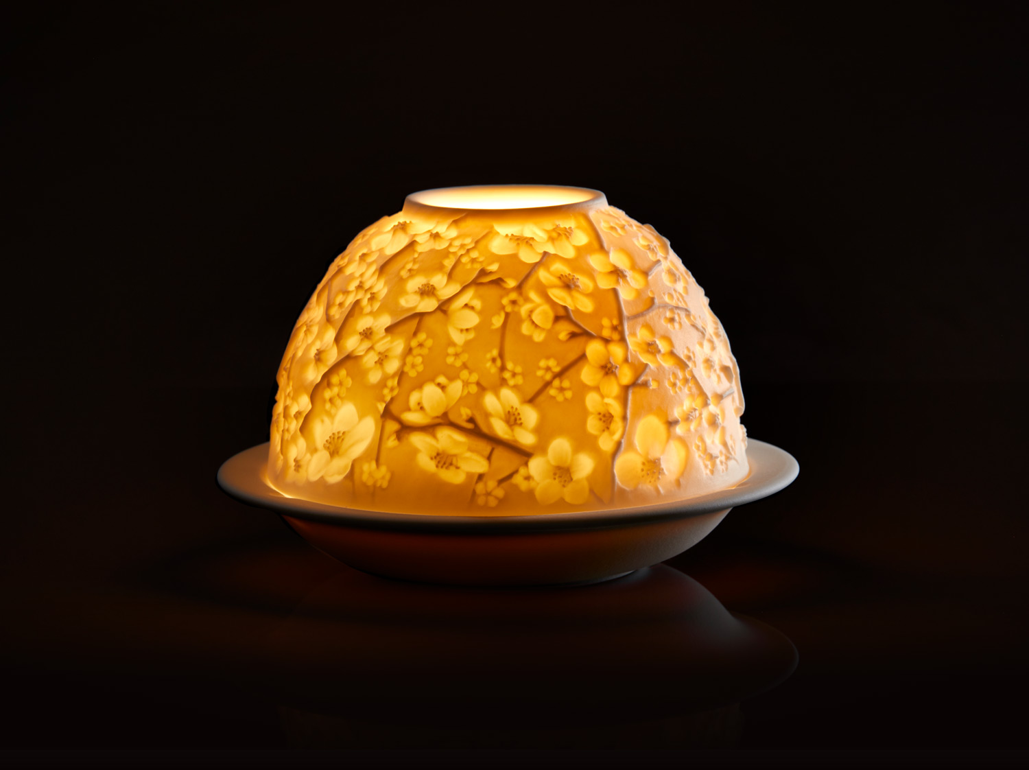 New_CerisierenFleurs_Nuit3 Led-Подсвечник Литофания Bernardaud Cerisier en fleur Вишня в цвету — изображение 11