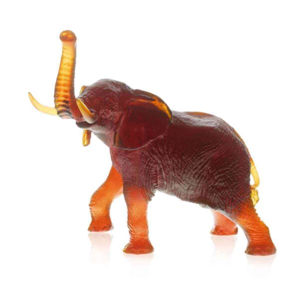 Скульптура Daum Elephant Grand Jean-Francois Leroy Слон большая янтарная