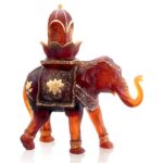 Скульптура Daum Elephant Shalmara янтарная с золотом