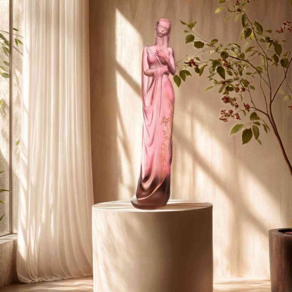 Скульптура Daum Lys D’Eau Marie-Paule Deville-Chabrolle розовая с золотом