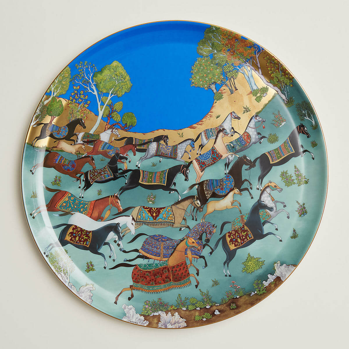 Блюдо Hermès Cheval d'Orient большое №2 Блюдо Hermès Cheval d'Orient большое №2