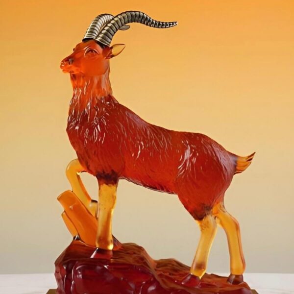 Скульптура Tsar Imperial (Faberge) Goat Коза янтарная 2027