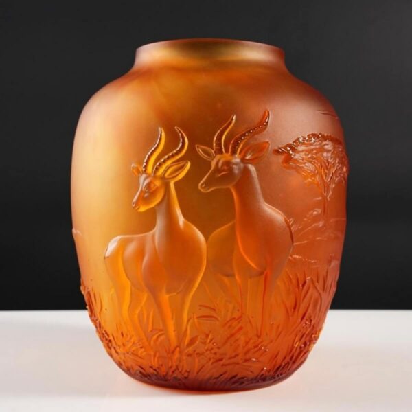 Ваза Tsar Imperial (Faberge) Antelope Антилопа янтарная