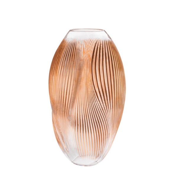 Ваза Lalique Alize XXL À La Feuille D'Or Rose розовое золото