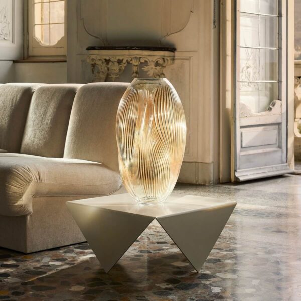 Ваза Lalique Alize XXL À La Feuille D'Or Rose розовое золото